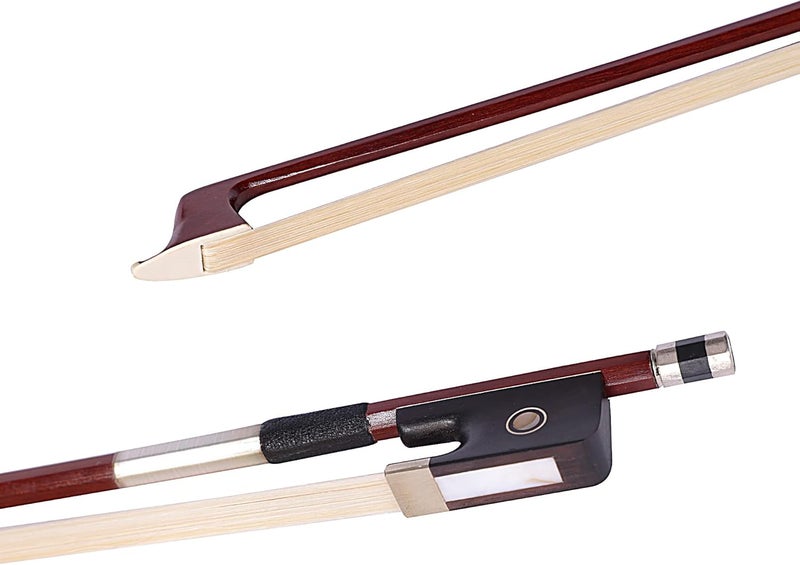 ADM 4/4 Full Size Student Cello Bow, Well Balanced Handmade Brazilwood Classic Cellos Bow Light Weight with Horsehair, Ebony Frog for Beginners - Image 1