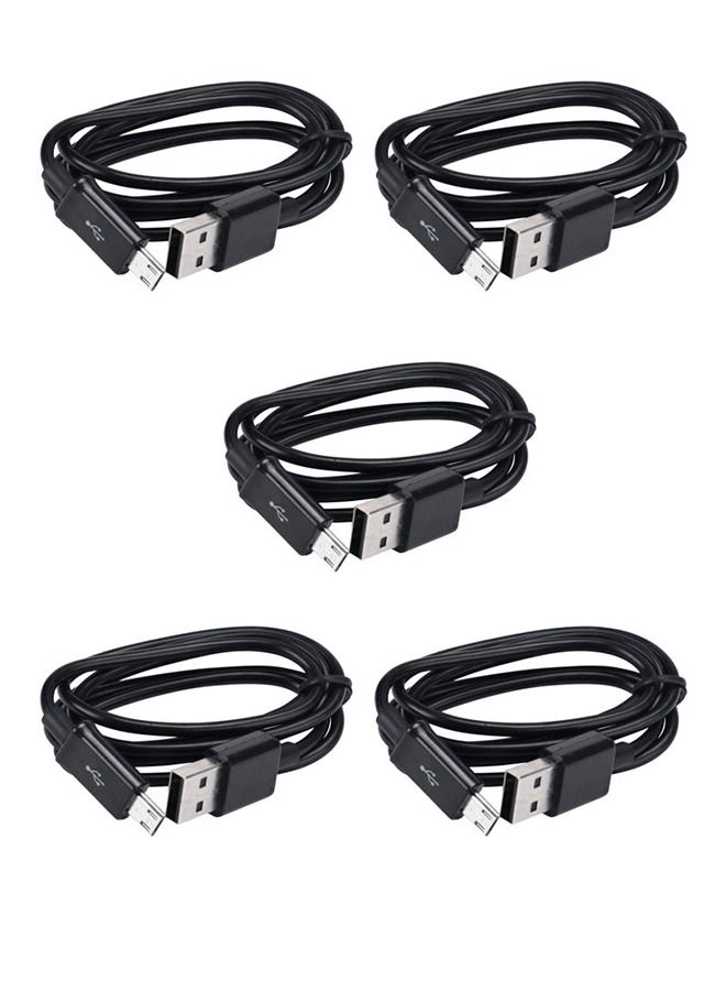 Micro USB Charger Cable For Samsung  Black (5Pcs)  - Image 1