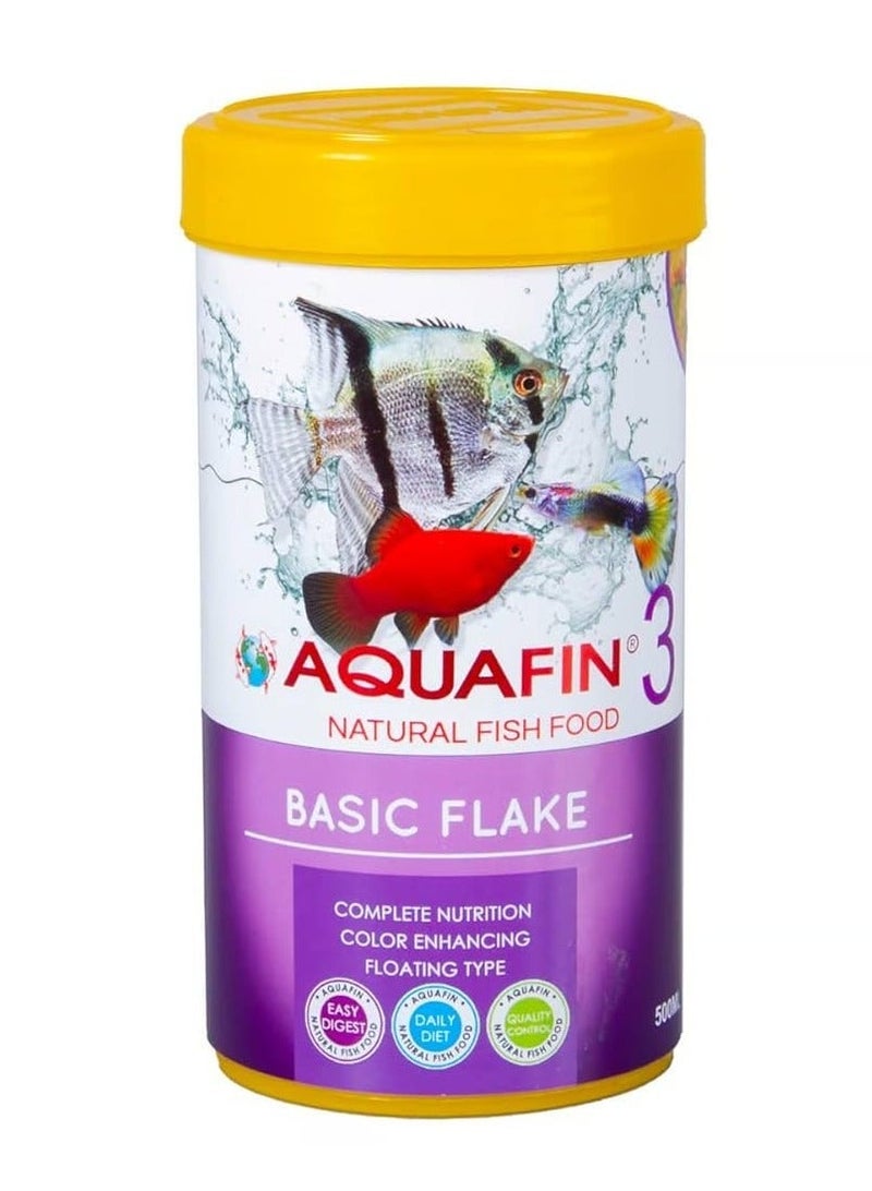 أكوافين رقائق طعام الأسماك فليك من أكوافين  – تركيبة أساسية لجميع أنواع أسماك الأحواض، 100 مل - Image 1