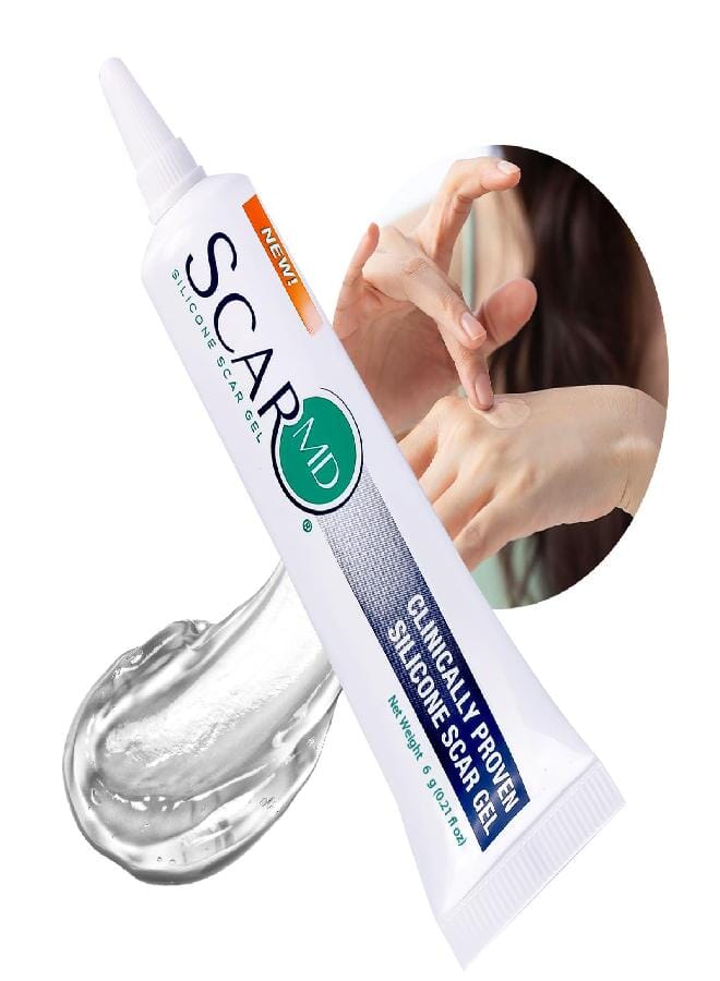 ScarMD Medical Grade Silicone Scar Gel Treatment,Keloid Bump Removal,Fades Scars from Surgery, Burn Scar,Face Belly Piercings, C Section, Cuts,Scratch,Scars Removal Treatment,Reduces Discomfort, 6g - Image 1