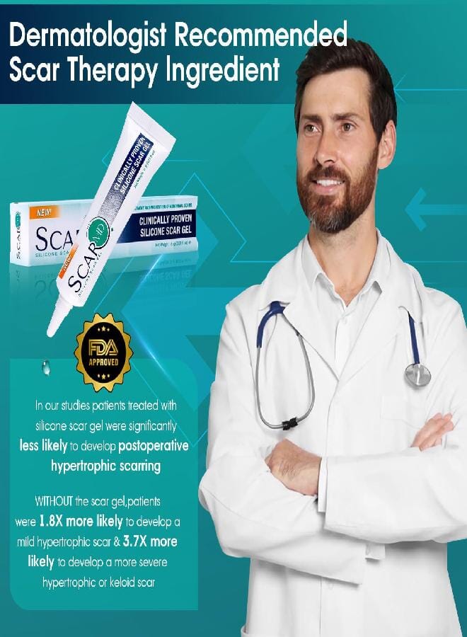 ScarMD Medical Grade Silicone Scar Gel Treatment,Keloid Bump Removal,Fades Scars from Surgery, Burn Scar,Face Belly Piercings, C Section, Cuts,Scratch,Scars Removal Treatment,Reduces Discomfort, 6g - Image 5