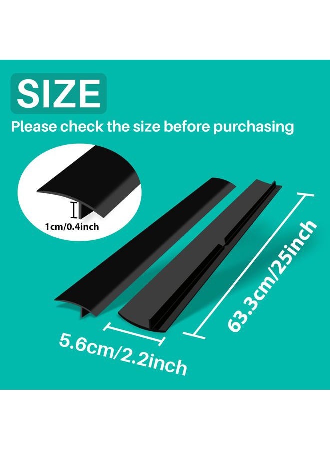 CARGEN 25 Inches Gap Filler for Stove and Counter, Kitchen Stove Counter Gap Cover Silicone Gap Cover Between Stove and Counter Stove Gap Filler Heat Resistant Cover Easy Clean Black - Image 2
