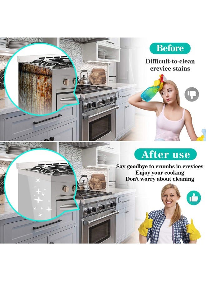 CARGEN 25 Inches Gap Filler for Stove and Counter, Kitchen Stove Counter Gap Cover Silicone Gap Cover Between Stove and Counter Stove Gap Filler Heat Resistant Cover Easy Clean Black - Image 3