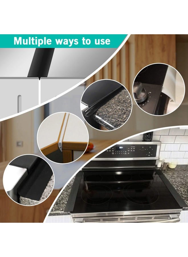 CARGEN 25 Inches Gap Filler for Stove and Counter, Kitchen Stove Counter Gap Cover Silicone Gap Cover Between Stove and Counter Stove Gap Filler Heat Resistant Cover Easy Clean Black - Image 5