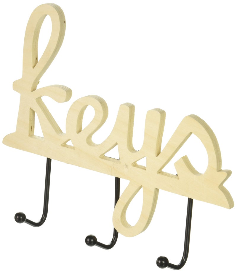 Plaid Key Holder with 3 Metal Hooks, 12882 - Image 2