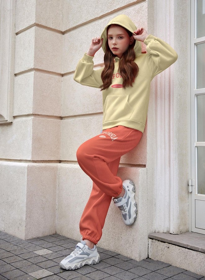 Arshiner Kids 2 Piece Outfits Girls Letter Print Long Sleeve Fashion Sweatshirts and Sweatpants Tracksuits Sets 6-7 Years - Image 4