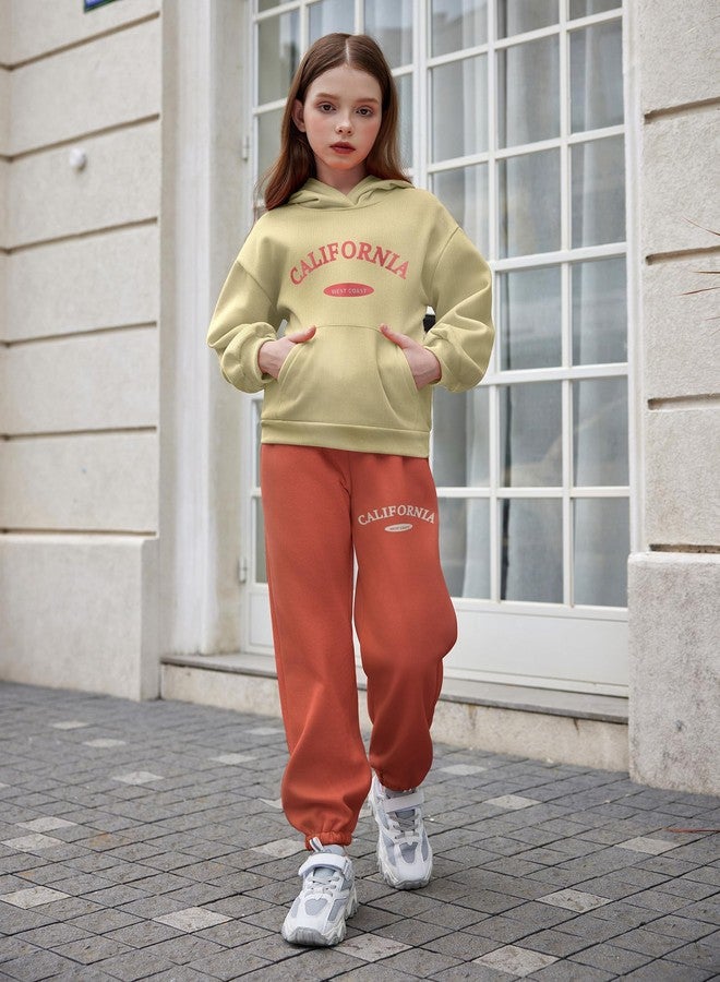 Arshiner Kids 2 Piece Outfits Girls Letter Print Long Sleeve Fashion Sweatshirts and Sweatpants Tracksuits Sets 6-7 Years - Image 3