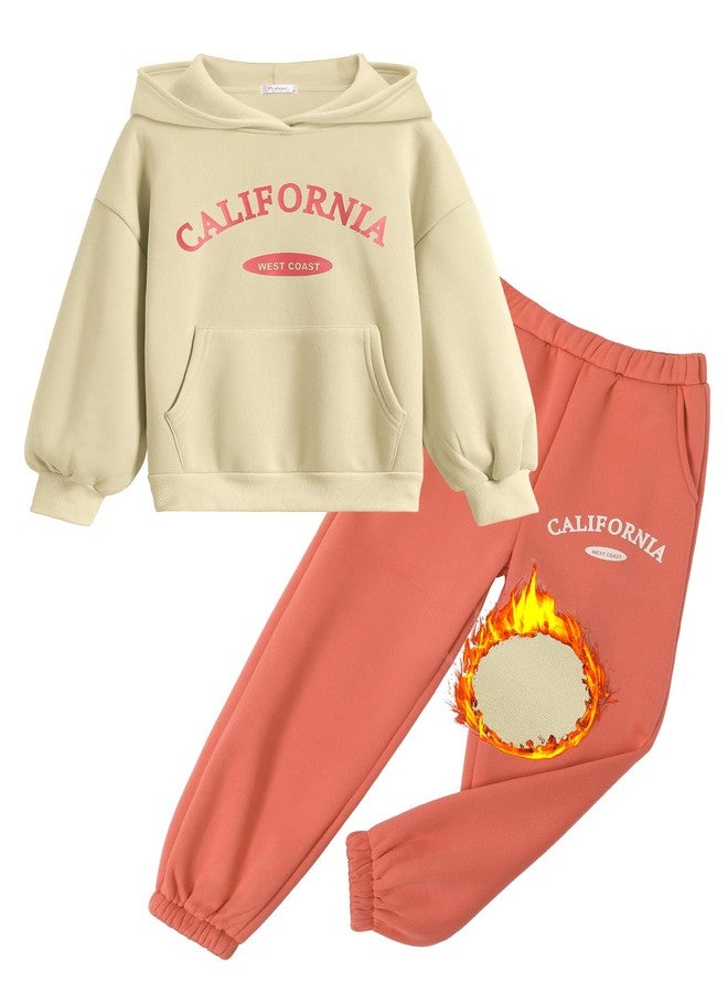 Arshiner Kids 2 Piece Outfits Girls Letter Print Long Sleeve Fashion Sweatshirts and Sweatpants Tracksuits Sets 6-7 Years - Image 2