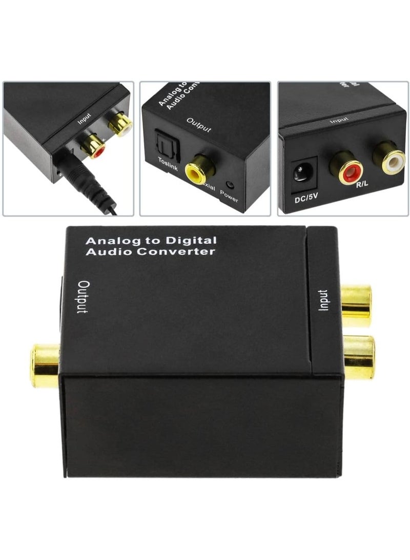 محول صوت رقمي (Toslink/SPDIF ضوئي ومحوري) إلى تناظري، ومحول صوت ستيريو (من ضوئي إلى RCA) مزود بمخرج AUX 3.5 مم؛ جهاز فك تشفير صوت رقمي متوافق مع أجهزة التلفاز، وأنظمة المسرح المنزلي، ومكبرات الصوت، وسماعات الرأس، وأنظمة الصوت، وأجهزة الوسائط المتعددة. - Image 4