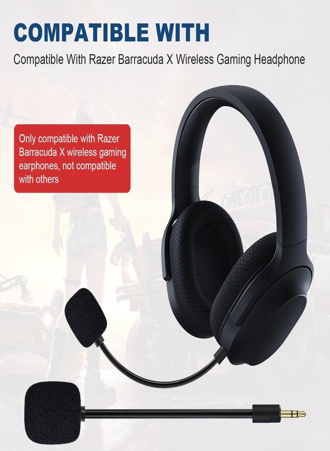 Arzweyk Barracuda X Mic Replacement Compatible with Razer Barracuda X Wireless Gaming Headphone, 3.5mm Detachable Boom Microphone for Xbox One PS4 PS5 PC - Image 2
