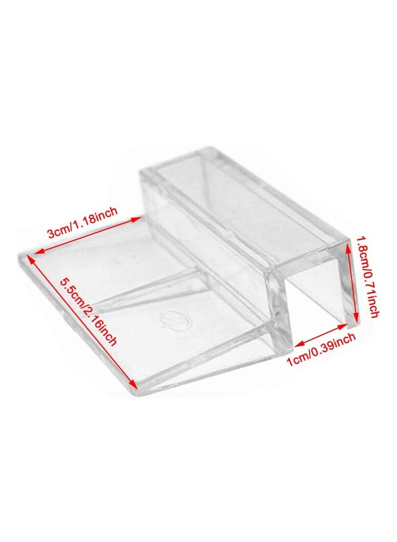 15 قطعة مشبك غطاء زجاجي لحوض السمك ، حامل دعم أكريليك شفاف ، مشابك غطاء حوض السمك ، لخزان حوض السمك (10 مللي متر) - Image 2