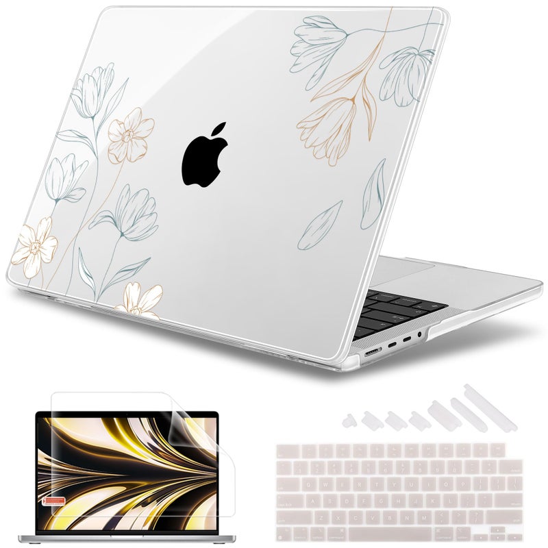 May Chen for 2026 MacBook Pro 14inch M5 M4 M3 M2 M1 ProMax Chip Release 2026 20252021 Model A3427 A3426 A3434 A3112 A3401 A3185 Plastic Hard Shell with Keyboard Cover Floral - Image 2