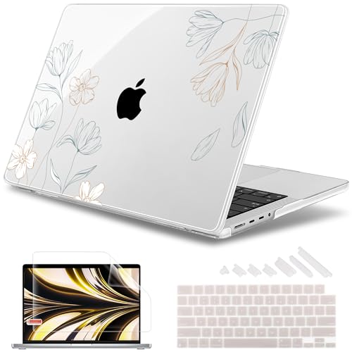 May Chen for 2026 MacBook Pro 14inch M5 M4 M3 M2 M1 ProMax Chip Release 2026 20252021 Model A3427 A3426 A3434 A3112 A3401 A3185 Plastic Hard Shell with Keyboard Cover Floral - Image 1