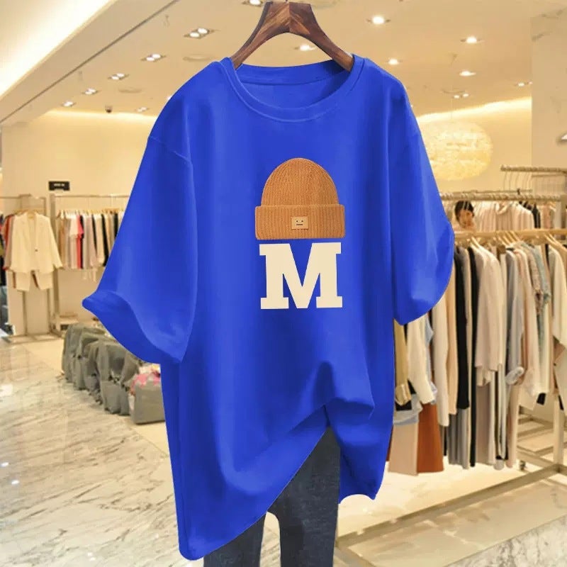 White Short-sleeved T-shirt Women's Loose 2023 Spring and Summer New European Large Edition Mid-length Student's All-match Top Instagram Trendy - Image 1