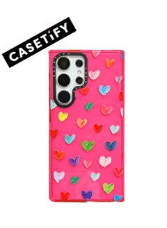 Hot Pink with Multicolored Hearts