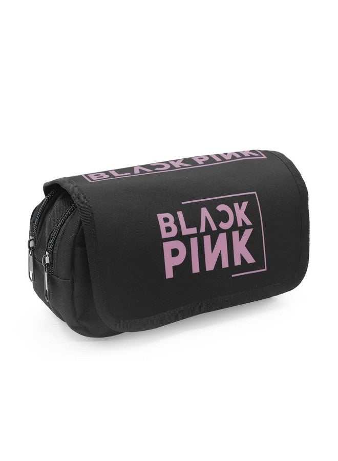 HASTHIP Polyester Blackpink Pencil Box Pencil Case, Large Capacity Cosmetic Bag Organizer Pouch For Blackpink Lover Fans, Double Zippers Stationary Bag For School Girls Boys Adult - Image 1