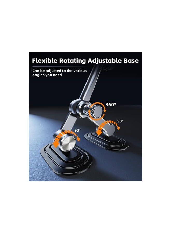 Green Tiger Universal Car Dashboard Phone Holder Mount, with 360° Rotating Gravity Sensor Clamp, Stable Metal & Sticky Base Cradle, Hands-Free Driving, for iPhone, Android, GPS, Grey - Image 5