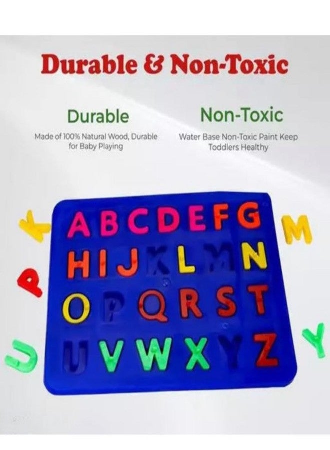 LILBABEZ Cream Multi Plastic 3D Alphabet Learning Toy for Kids | Durable ABCD Puzzle Board with Capital Letters | Early Educational Learning Board | Fun Preschool Activity Toy for Toddlers & Children - Image 3