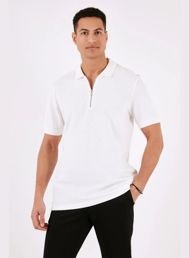 Buratti  Buratti Cotton Regular Fit Half Zipper 3-Pack Polo Collar T-Shirt Men's Polo Collar T-Shirt 5902434S3 for Men | Best Price UAE
