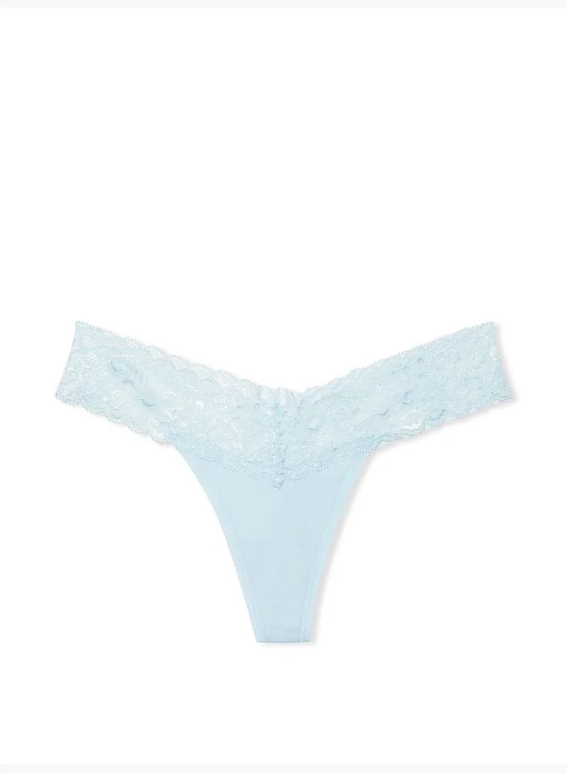 Victoria's Secret Retro Floral Lace-Waist Thong Panty