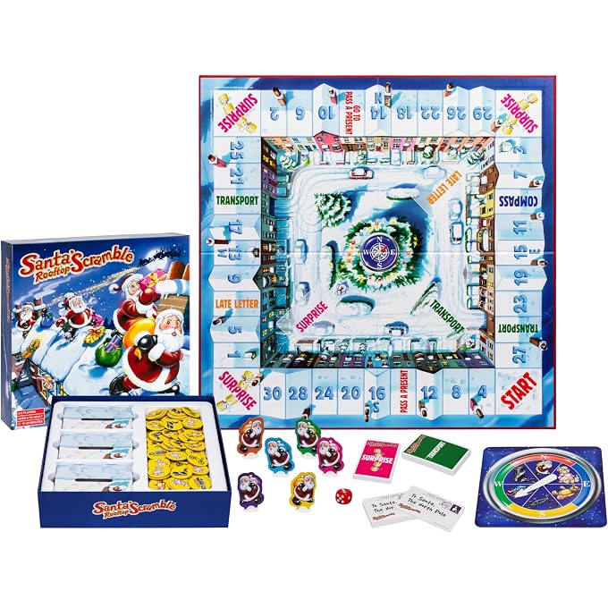 MOOSE Santa's Rooftop Scramble is A Family Board Game Full of The Magic of Christmas Where Players Act As Santa, Collect and Deliver Presents to The Right Houses, for 2-6 Players, Ages 5+ - Image 2