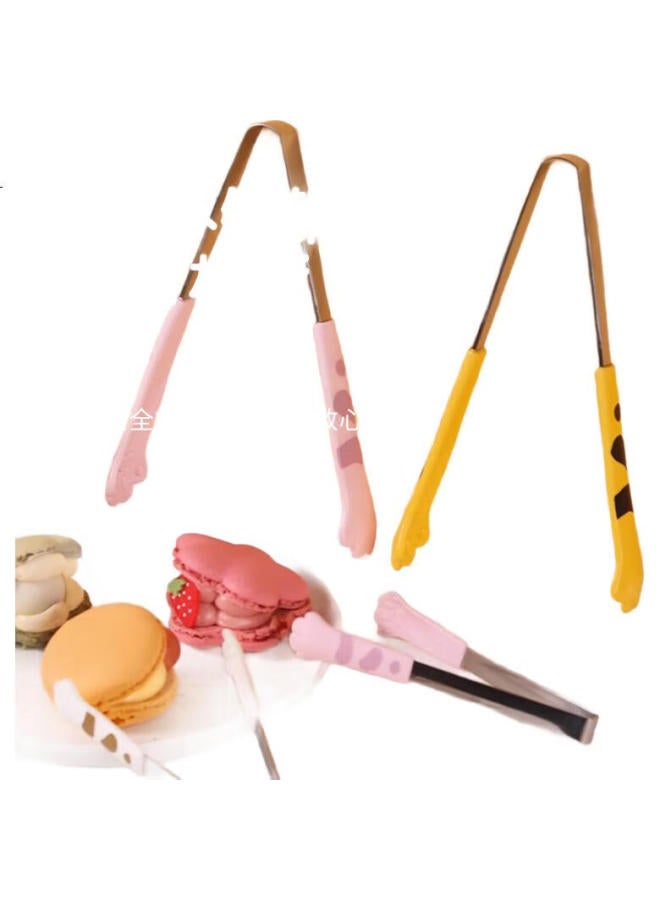 Dipple Food Tongs, Snack Tongs, Clean Hands, Potato Chip Tongs, Cute Ice Pick-Up Tongs, Bread Tongs, Anti-Scalding Small Tongs - Image 2