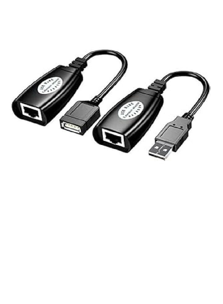 USB RJ45 Extension Adapter Up to 50 meters Length (Black)  - Image 3