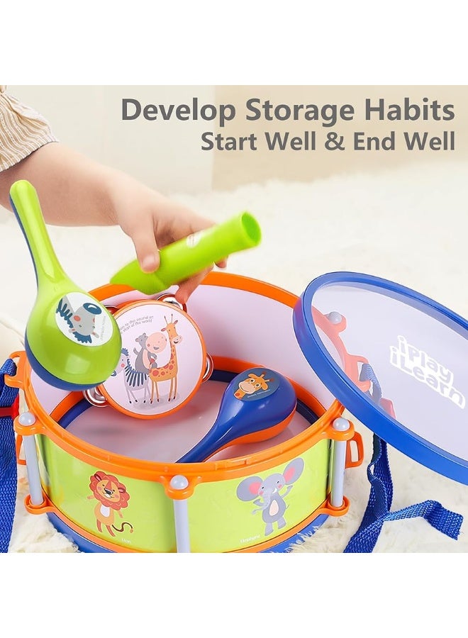 iLearn iPlay, iLearn Toddler Musical Instruments Toys, Kids Drum Set, Baby Trumpet, Percussion, Harmonica, Maraca, Flute, Tambourine, Birthday Gifts for 18 Months Olds Ages 2 3 4 5 Years Boys Girls Children - Image 5