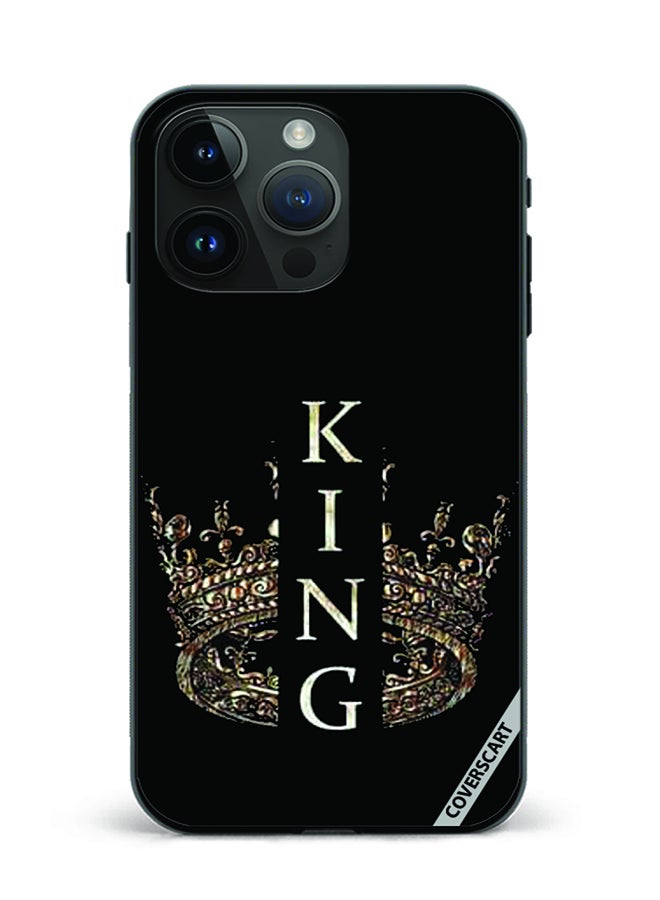 Protective Case Cover For Apple iPhone 12 Pro Max King Design Black