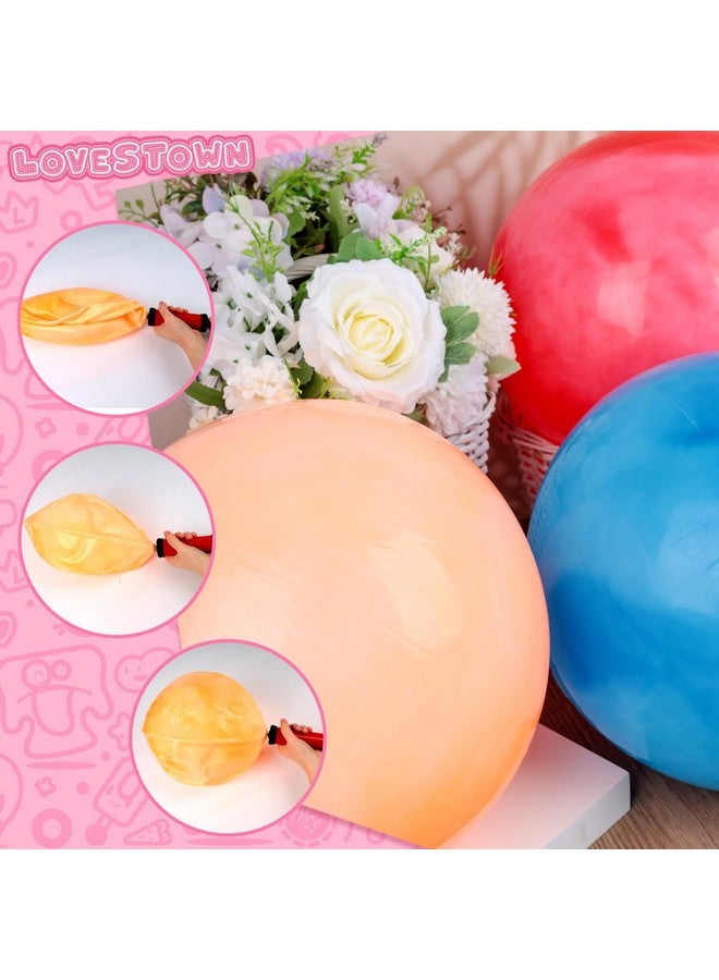 LovesTown 3PCS Playground Balls, 14 Inch Bouncy Balls Inflatable Dodgeball Kickballs with Hand Pump, for Kids Indoor and Outdoor - Image 3