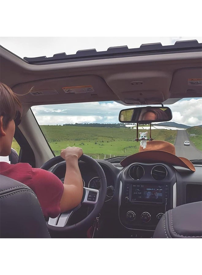 زخرفة سيارة معلقة، قلادة قطة فرع لطيفة معلقة في السيارة، ملحقات تعليق السيارة، ديكور مضحك لمرآة السيارة الخلفية، ديكور داخلي للسيارة، سحر السيارة ملحقات تعليق مرآة السيارة اللطيفة - Image 4