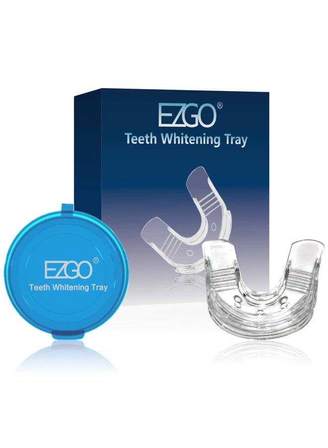 EZGO Teeth Whitening Trays Silicone Tray, Works with Tooth Whitening Light and Bleaching Gel, Comfort for All Mouth, BPA Free Mouth Night Guard for Grinding Teeth, Dental Grade, Retainer Case - Image 1
