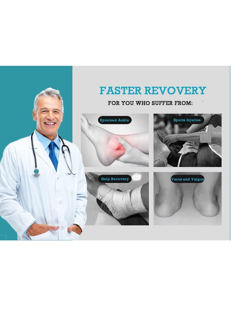 SYOSI 1 Pack Ankle Stabilizer Brace Arch Support for Plantar Fasciitis Relief Foot/Heel Pain Sprain Basketball Football (M) - Image 2