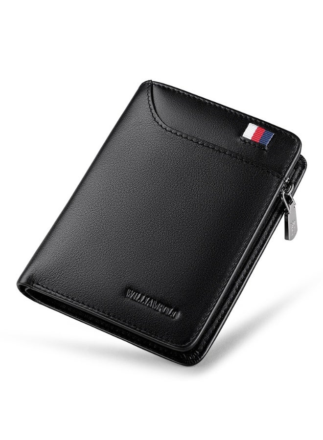 William Polo William Polo men's wallet, premium leather wallet, soft leather men's wallet, short vertical style, top layer cowhide wallet  - Image 1