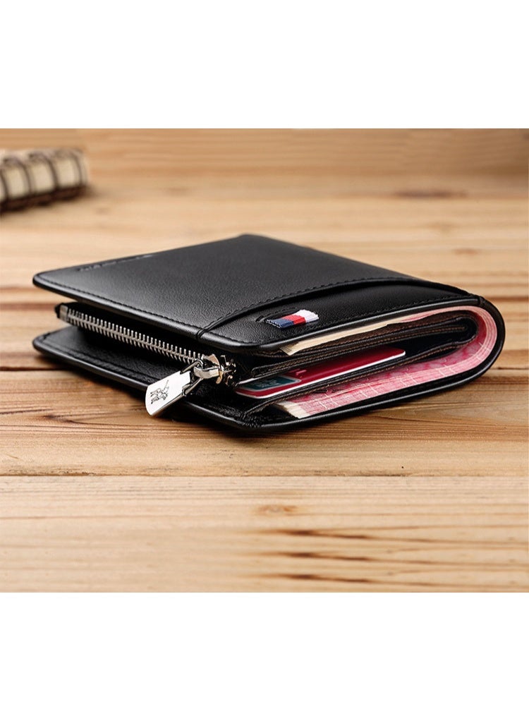 William Polo William Polo men's wallet, premium leather wallet, soft leather men's wallet, short vertical style, top layer cowhide wallet  - Image 2