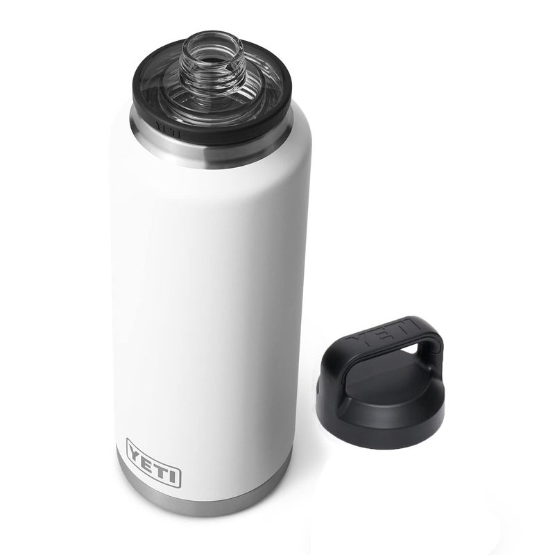 YETI Rambler 46 oz Bottle, Leakproof, Vacuum Insulated, Stainless Steel with Chug Cap, White - Image 1