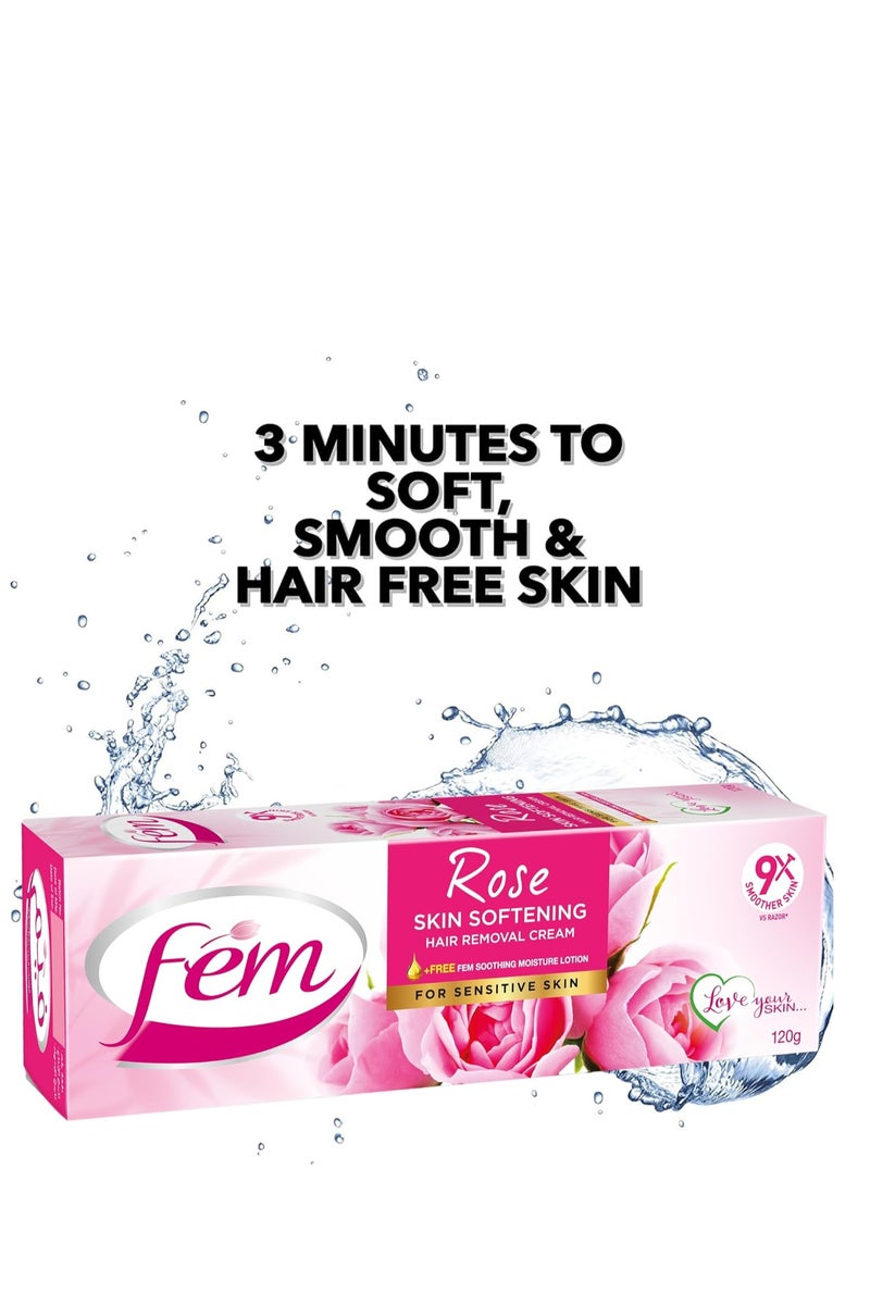 fem Rose Skin  Softeing Hair Removal Cream For Sensitive Skin 120g - Image 4