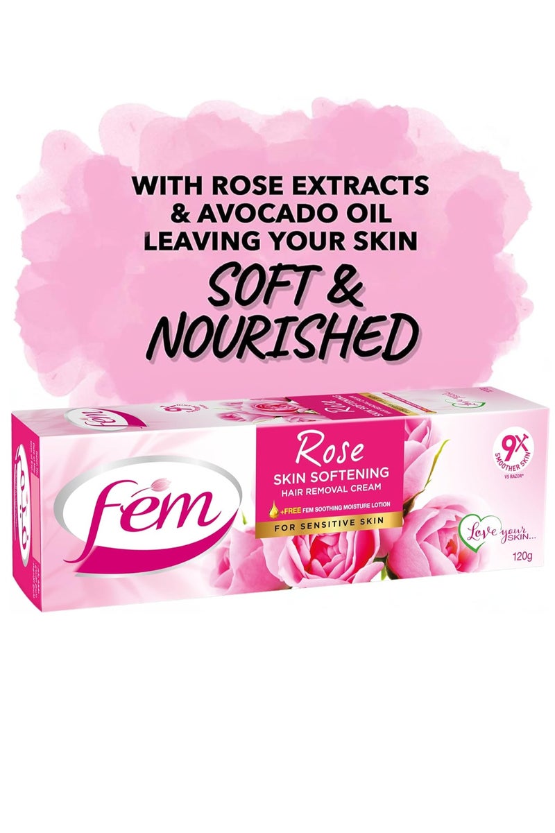 fem Rose Skin  Softeing Hair Removal Cream For Sensitive Skin 120g - Image 2