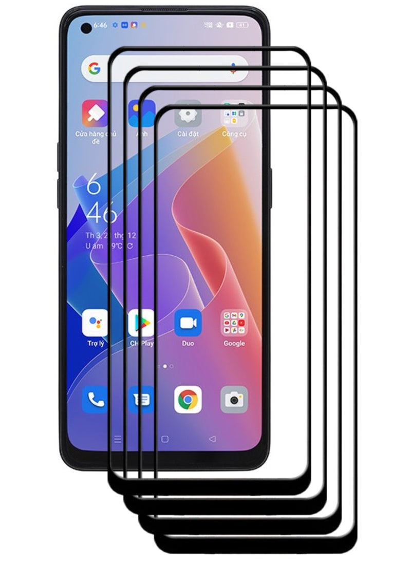 ACLIX 4 Pieces Antistatic ESD Dustproof Premium Quality High Definition Tempered Glass Screen Protector Designed For Oppo Reno7 Z 5G - Image 1