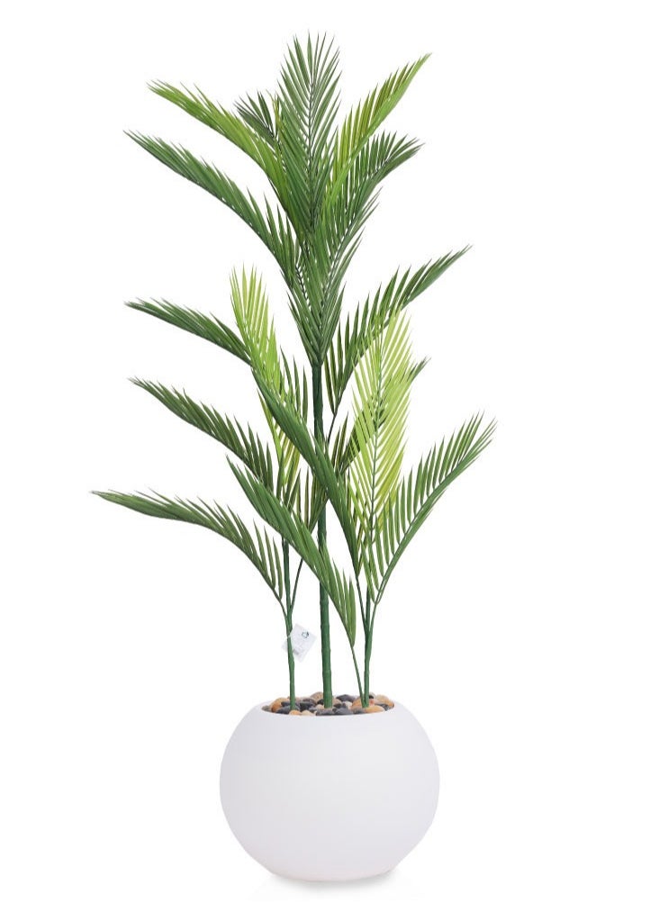 co arma Artificial Areca Palm (3 branches) with round plastic stand 