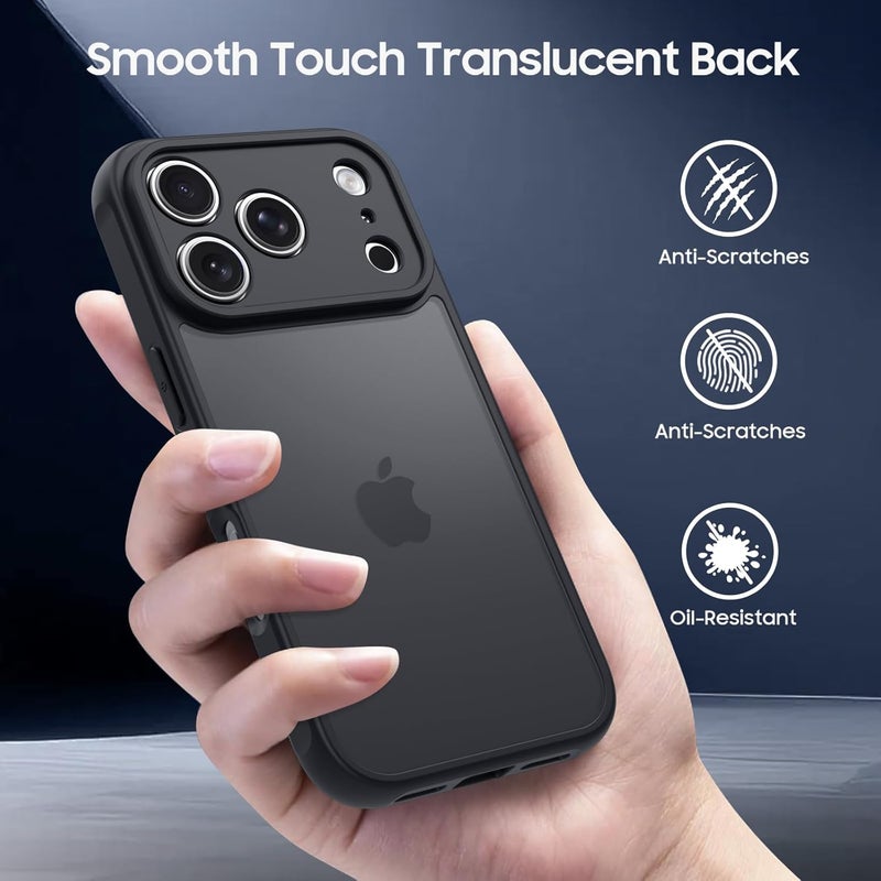 Demark Matte Case for iPhone 17 Pro,Frosted Translucent Back Phone Cover,Shockproof Drop Protection Cover for iPhone 17 Pro Case (iphone 17 Pro) - Image 2