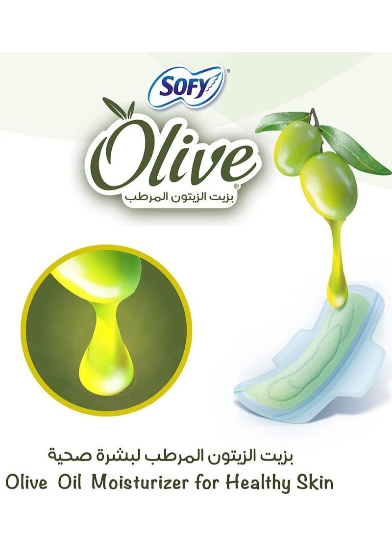 Sofy 56 Pcs Olive Oil Moisturizer Slim Large Pads - Image 2