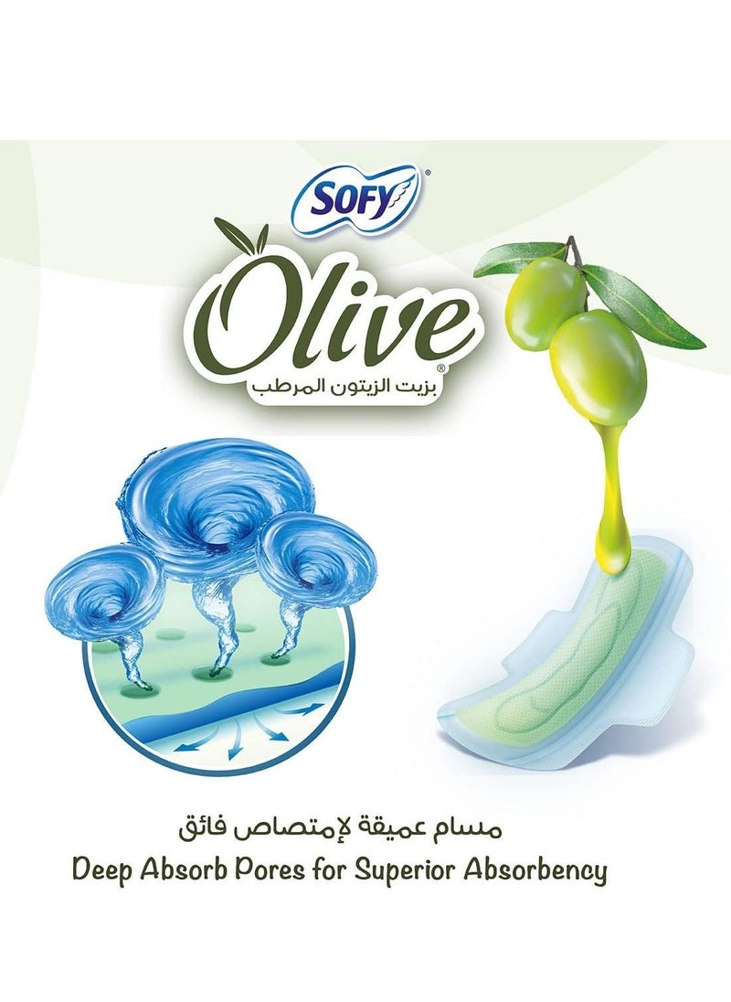 Sofy 56 Pcs Olive Oil Moisturizer Slim Large Pads - Image 3