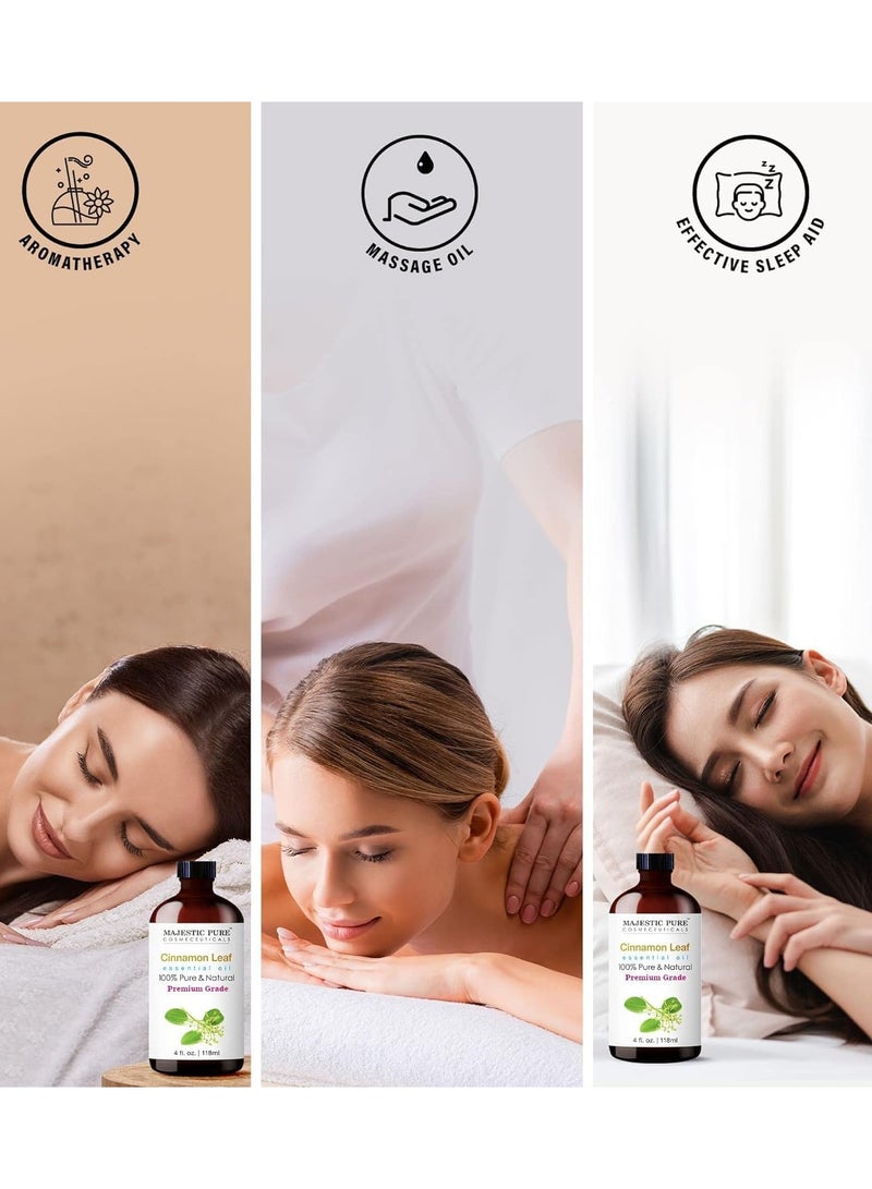 Majestic Pure Cinnamon Essential Oil - 118 ml| 100% Pure and Natural | Premium Grade Essential Oils for Aromatherapy, Diffusers, Skin, Massage and Humidifiers | - Image 5