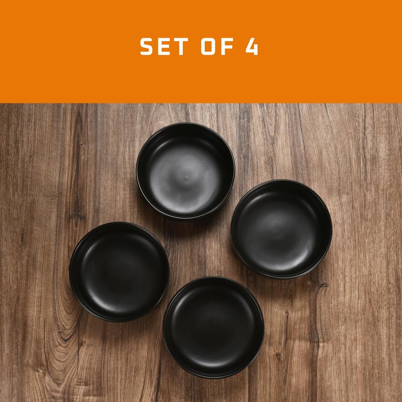 Bruntmor Ceramic Serving Bowls - Set of 4 Large Cereal Bowls - 28oz Black Salad Bowls - Dishwasher, Oven, and Microwave Safe Soup Bowl - Ceramic Bowl Set for Breakfast, Lunch, and Dinner - Image 5