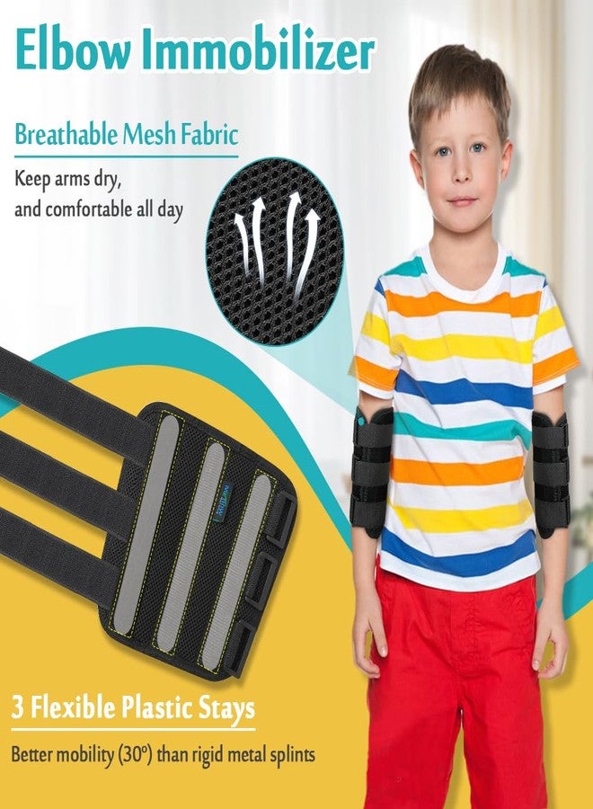 Mybow Elbow Splint Brace Thumb Sucking Stop for Kids Pediatric Elbow Brace Child Arm Splint Cubital Tunnel Ulnar Nerve Entrapment Brace Elbow Protector Support Wrap - Small - Image 2
