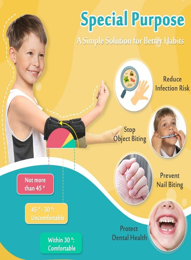Mybow Elbow Splint Brace Thumb Sucking Stop for Kids Pediatric Elbow Brace Child Arm Splint Cubital Tunnel Ulnar Nerve Entrapment Brace Elbow Protector Support Wrap - Small - Image 5