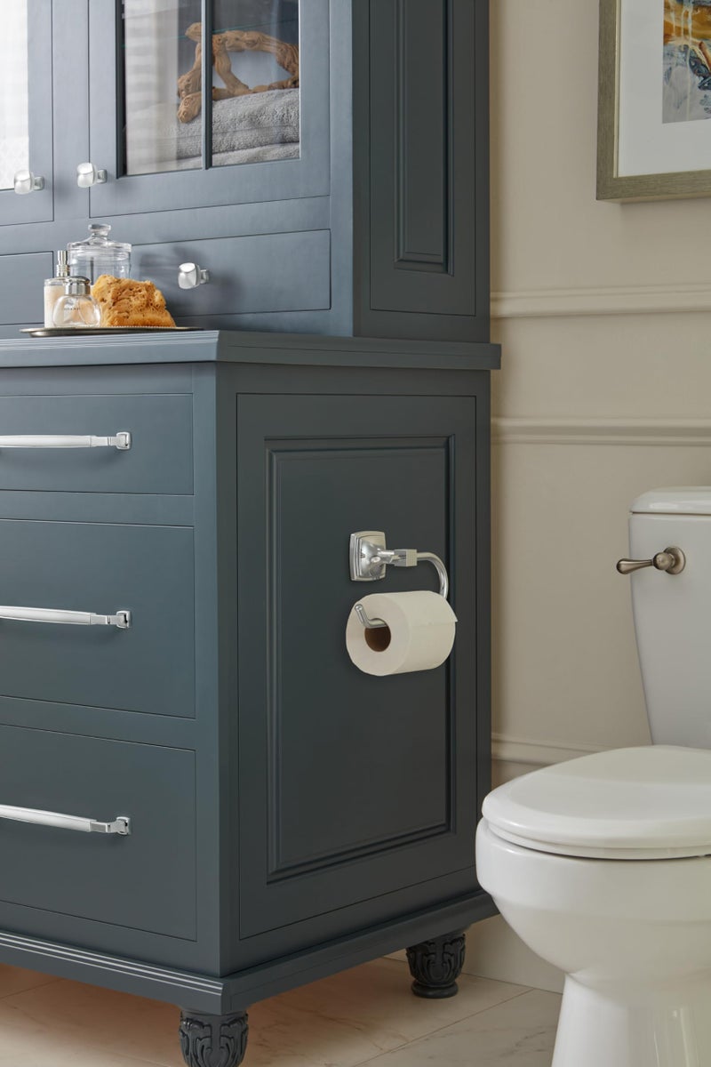 Amerock Stature Polished Nickel Single Post Tissue Holder  BH36091PN - Image 4