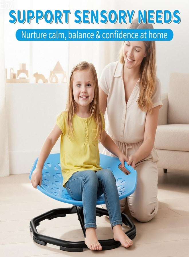 Delavala Kids Swivel Chair, 220 LBS Capacity, Sensory Spinning Chair, Autistic Kids Sensory Toy with Non-Slip Metal Base, Toddler Sit and Spin for Coordination Balance Focus Training - Image 4