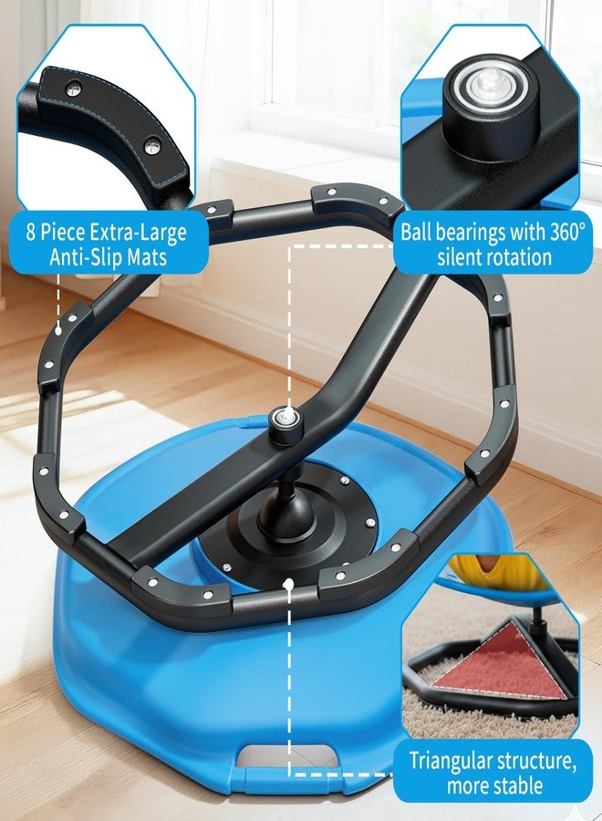 Delavala Kids Swivel Chair, 220 LBS Capacity, Sensory Spinning Chair, Autistic Kids Sensory Toy with Non-Slip Metal Base, Toddler Sit and Spin for Coordination Balance Focus Training - Image 3